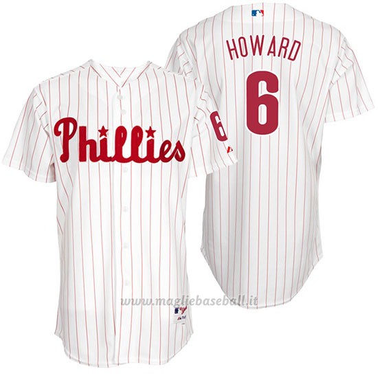 Maglia Baseball Uomo Philadelphia Phillies Ryan Howard Bianco Turn Back The Clock